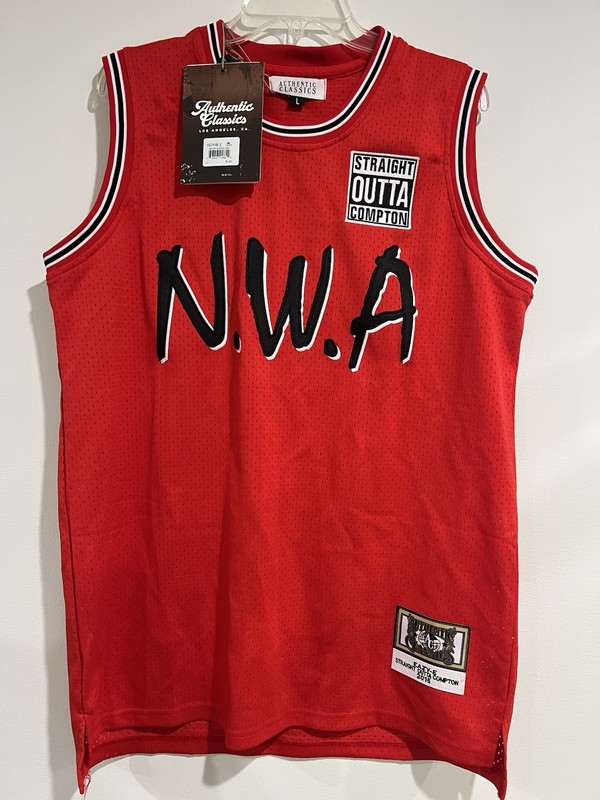 Authentic Classics N.W.A Eazy-E #3 Red Mesh Polyester Jersey Men’s L gallery