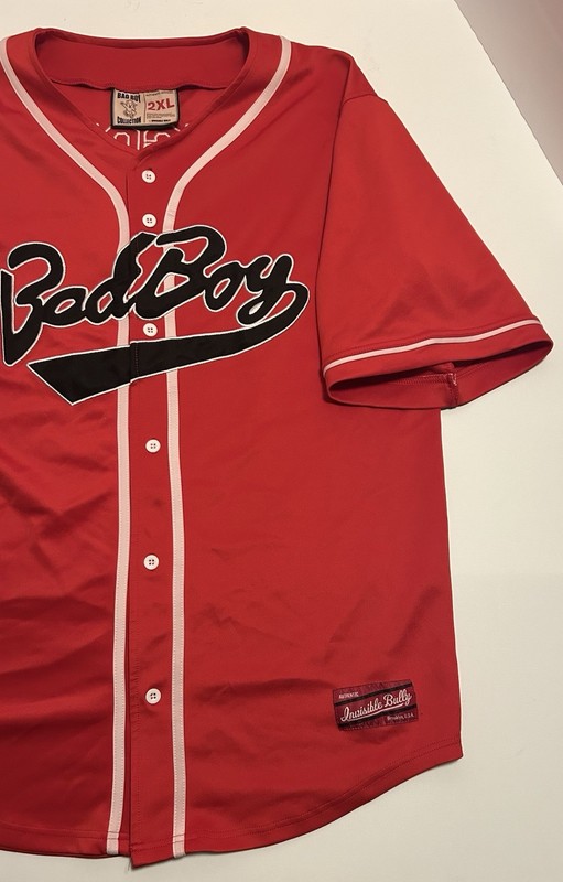 Bad Boy Notorious BIGGIE Invisible Bully Red Baseball Jersey | Men’s 2XL gallery