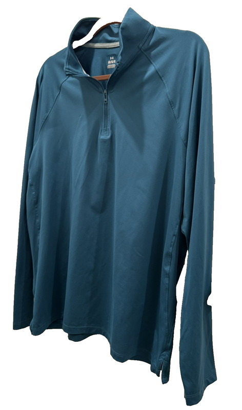under armour SWEATER ***LARGE - LONG SLEEVE-ZIPPER- TEAL gallery