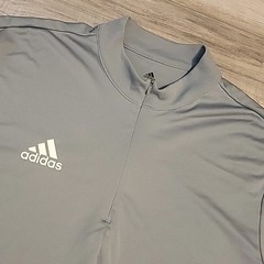 Adidas Climacool Athletic Polo Quarter Zip Blade Collar Performance Large Mens