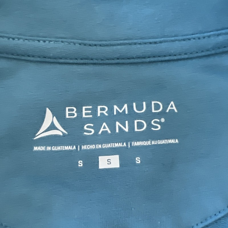Pebble beach Pullover Mens small Light Blue Quarter Zip Golf Shirt Bermuda sands gallery
