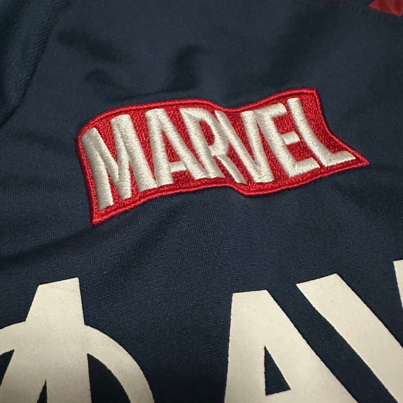 Marvel Our Universe Captain America Rogers 41 Jersey Mens Small Navy Blue White gallery