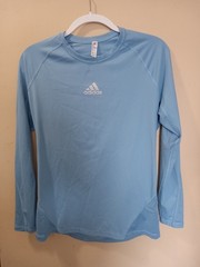 Adidas Light Blue MI Alphaskin Long Sleeve Shirt DT6614 Size Medium