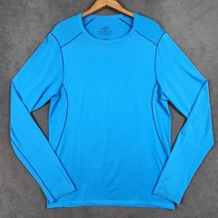 Patagonia Capilene 1 Silkweight Shirt Mens Medium Blue Long Sleeve Base Layer