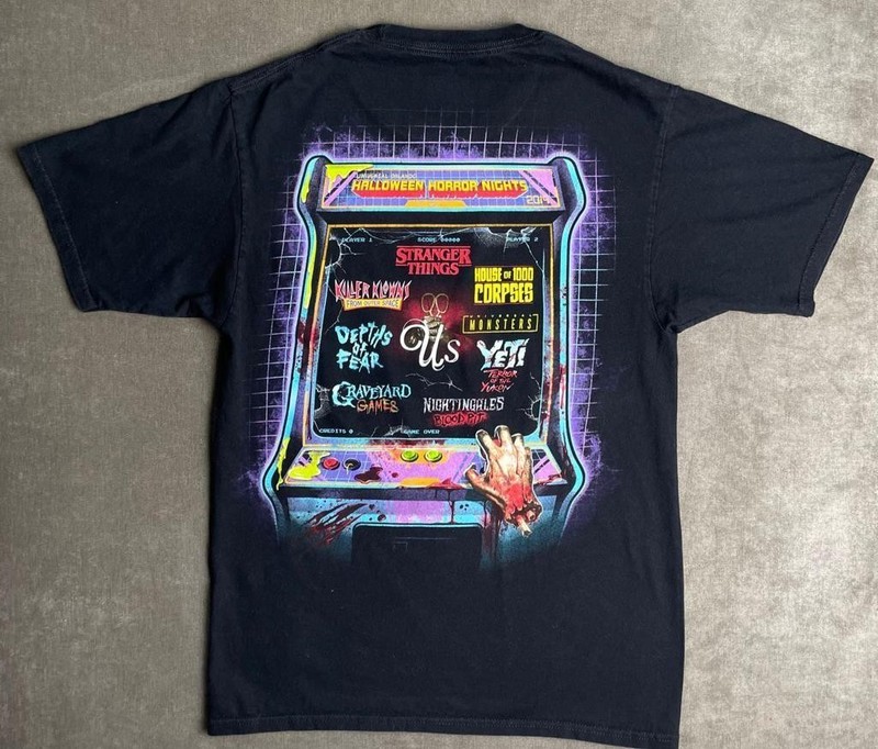 Universal Studios Halloween Horror Night Crew Neck Black SS T-Shirt Men's Sz S gallery
