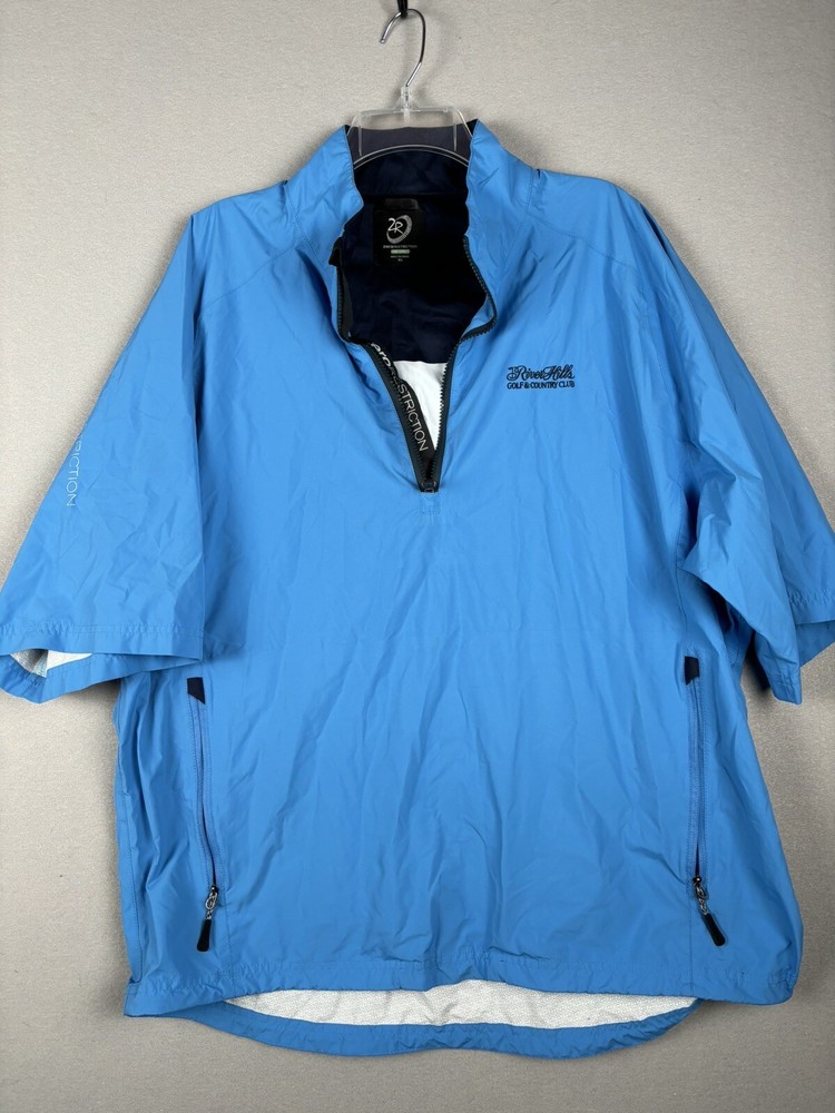 Zero Restriction Men’s Jacket XL Blue Golf Half-Zip Tour Series Polyester #2403