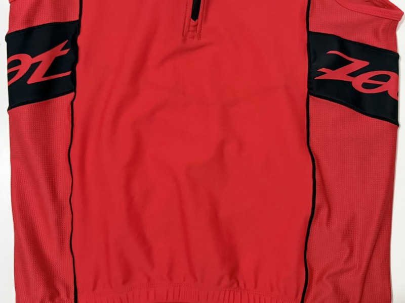 Zoot Men’s Performance Tri Sleeveless Cycling Jersey 3-pocket Red Medium gallery