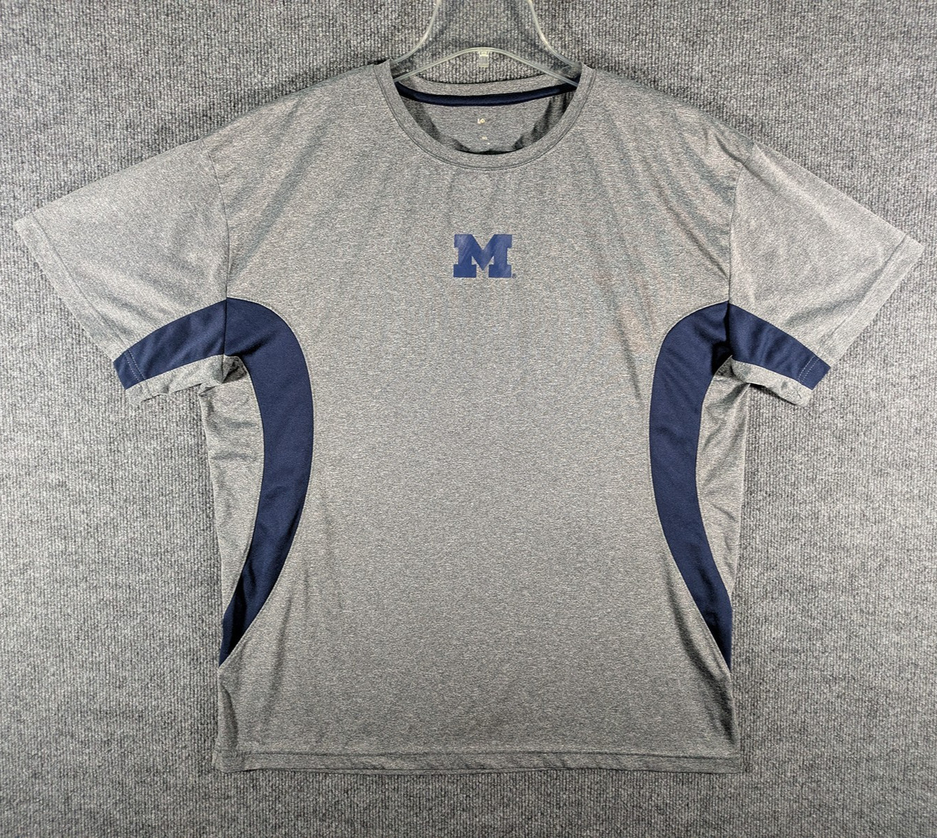 University of Michigan UofM Wolverines Gray Performance Athletic T-Shirt Mens XL gallery