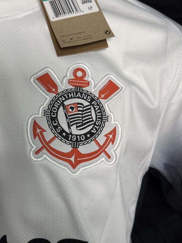 Nike White Corinthians 2024/25 Short Sleeve Memphis M Midium Slim gallery