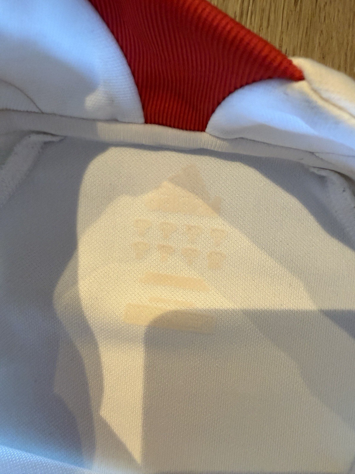 adidas Men's White Red Mock Neck Long Sleeve Activewear Top Size M Polyester gallery