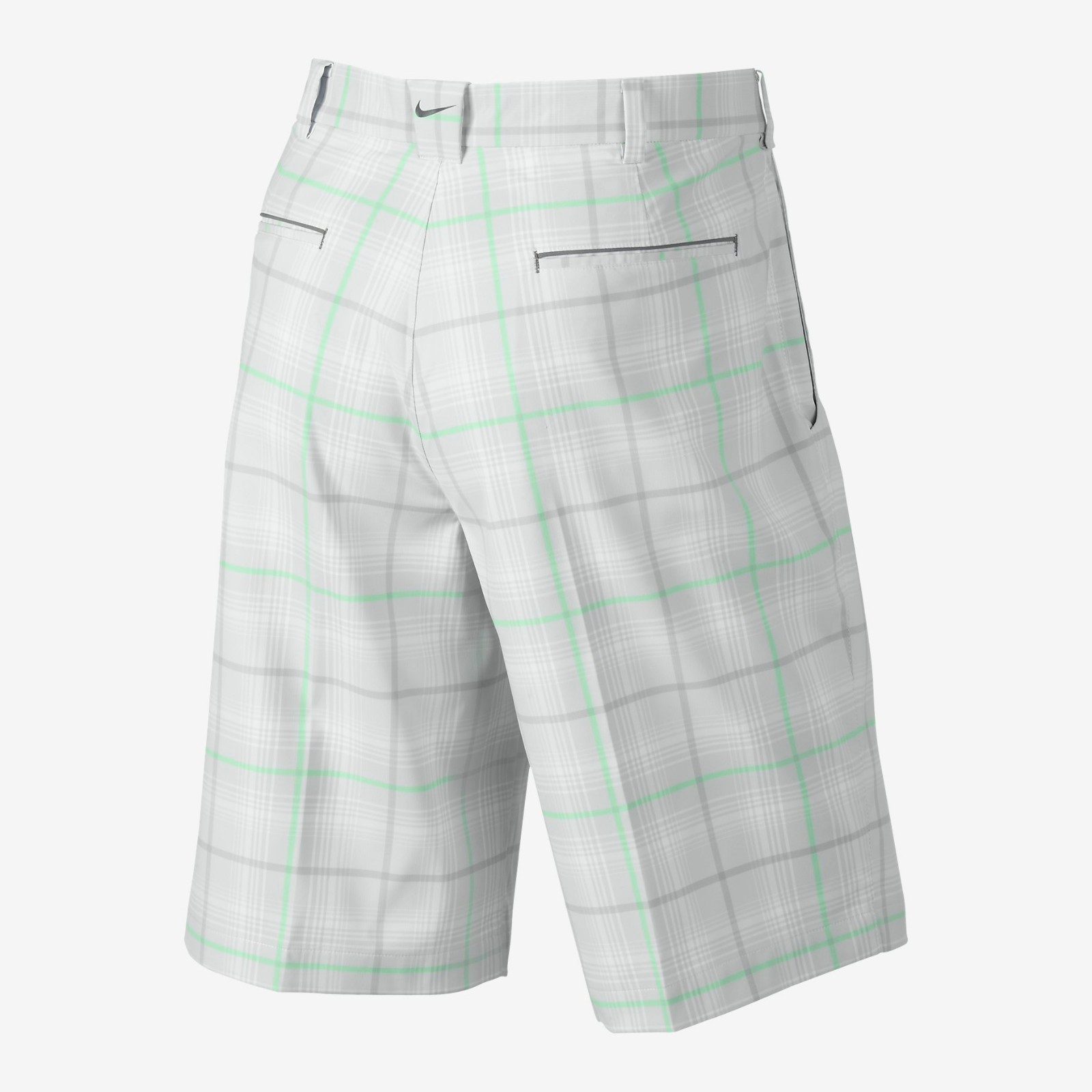 Nike Golf Dri-Fit Plaid Flat Front Shorts Mens 28" Waist Grey Green 509182-151 gallery