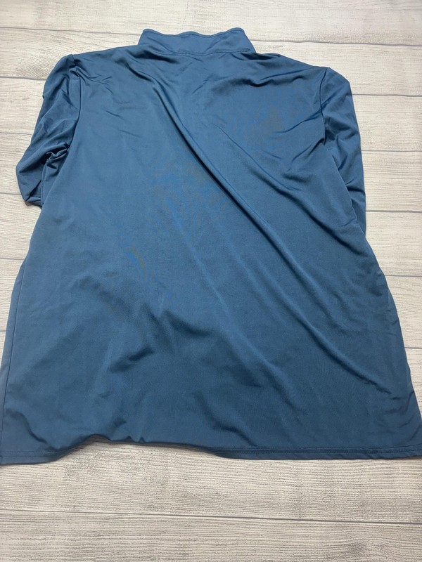 Real Essentials Pullover Mens Large Blue Gray Long Sleeve 1/4 Zip Top 2-Pack gallery
