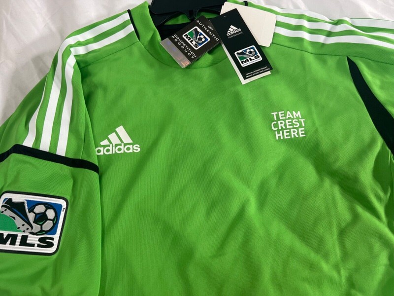 🔥Adidas MLS Soccer Jersey GK JSY P X13928 "TEAM CREST HERE" Mens LARGE NWT $110 gallery