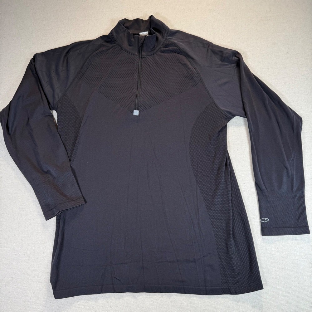 C9 by Champion Duo Dry Mens XXL Black Quarter Zip Pullover Long Sleeve Shirt