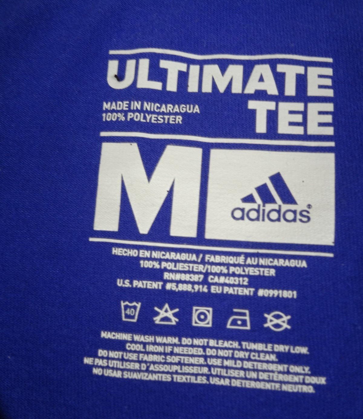 ADIDAS 3 STRIPES LOGO BLUE V-NECK ATHLETIC MEDIUM WOMENS T-SHIRT L14 gallery