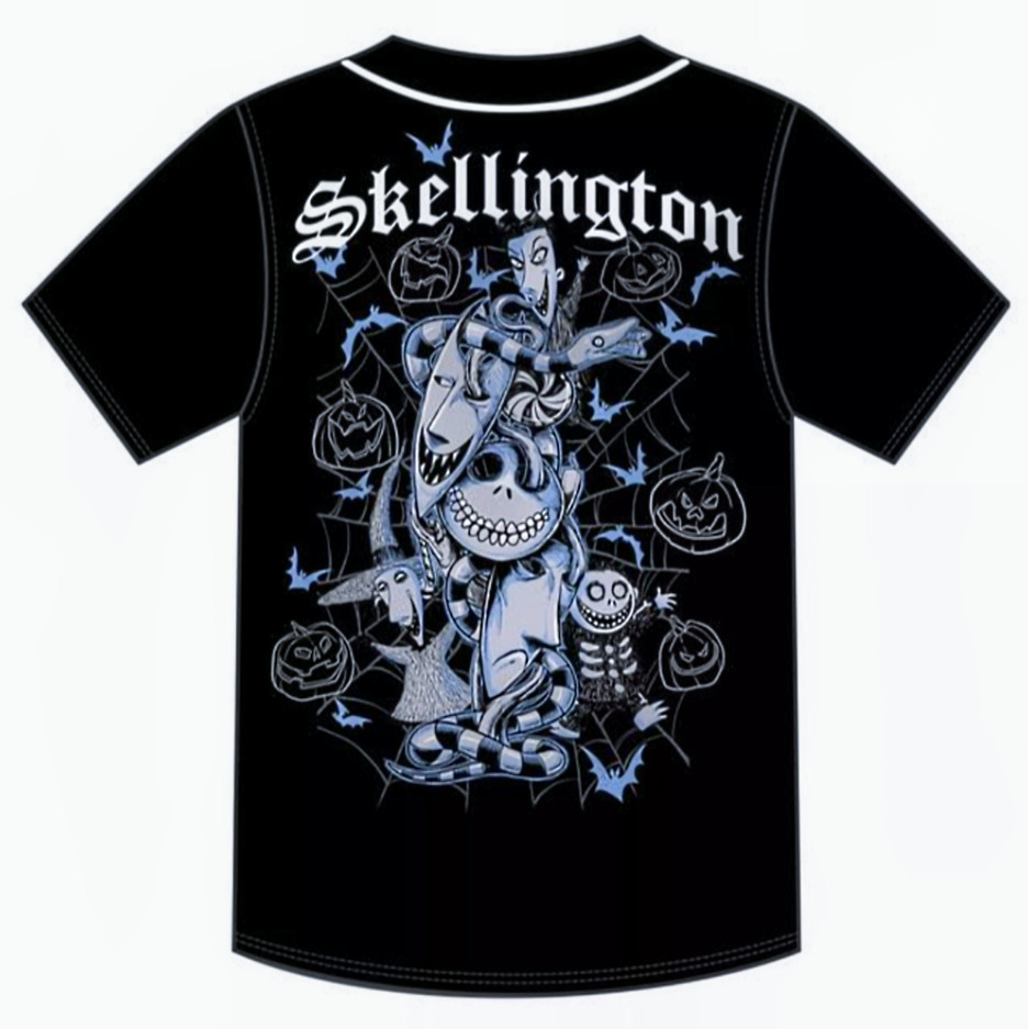 Unisex The Nightmare Before Christmas Jack Skellington Baseball Jersey - Large gallery
