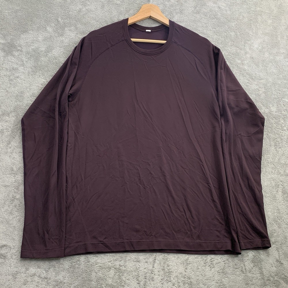 Lululemon Shirt Men L Metal Vent Tech Purple Performance Athleisure Workout Gym