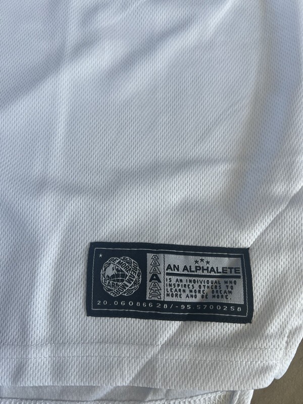 Alphalete Men’s Varsity Basketball Jersey - White , Size Large gallery