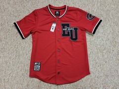 Ecko Unltd Jersey Mens Small Red Button Down Street Wear Hip Hop Baseball NWT