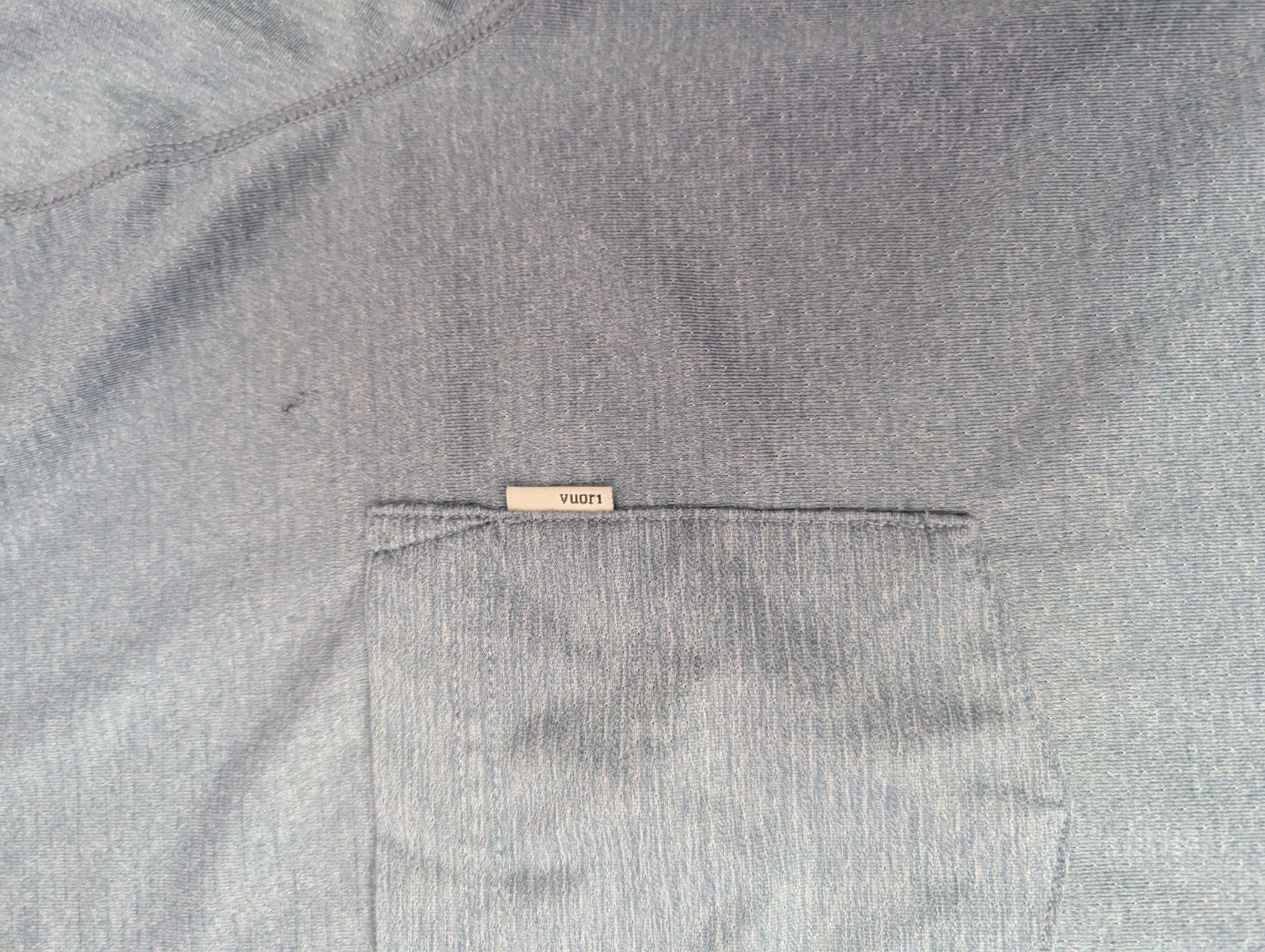 Vuori Mens Large Tradewind Performance Pocket Tee Shirt Blue Heather 23x28 gallery