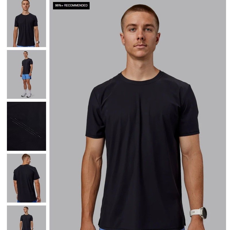 LSKD Cadence Running Tee Azure Blue MSST01580 Mens 2XL New gallery