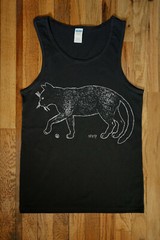 Black Cat Men’s Tank Top Punk Rock Metal Goth Dark Surrealism Witch Art Fantasy