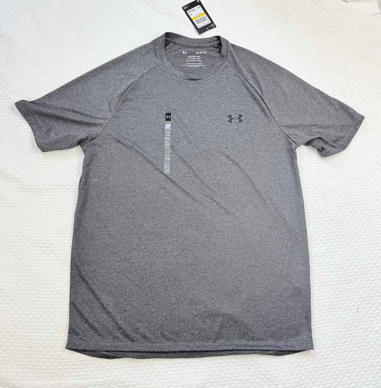 Under Armour Tech 2.0 Short Sleeve Top Shirt Mens Medium Heather/Black NWT gallery