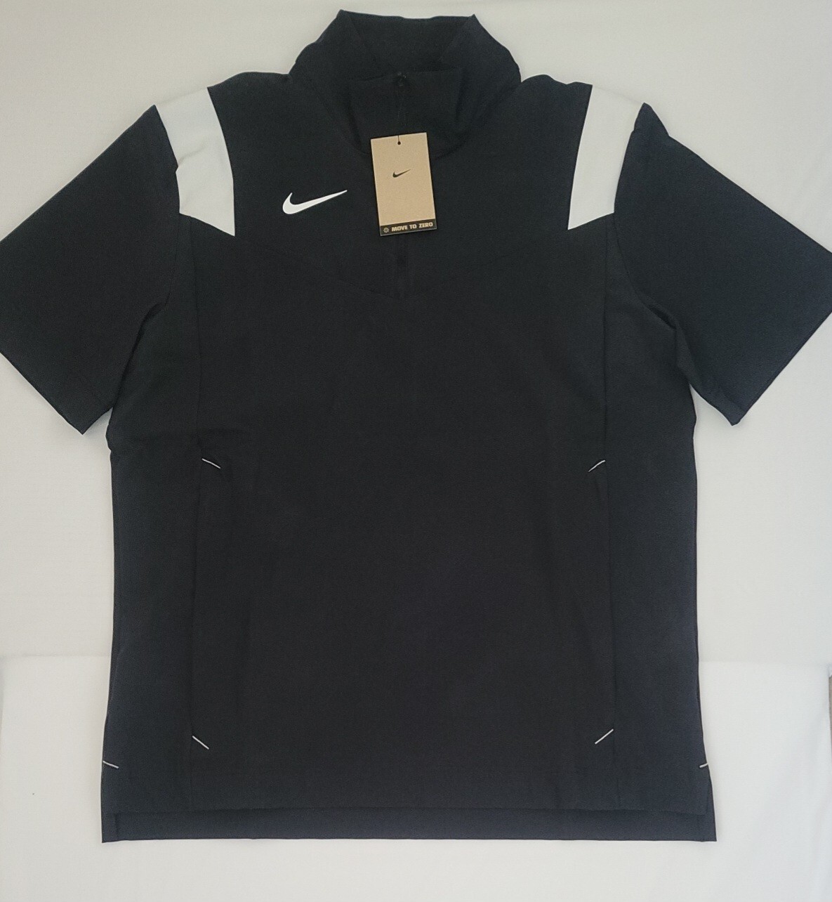 Nike Men Coach Performance Short Sleeve Sideline Black Jacket size medium m gallery