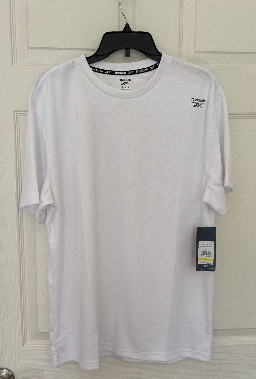 NEW $25 Reebok VECTOR POSEIDON Short Sleeve Crewneck Shirt White Size Large gallery
