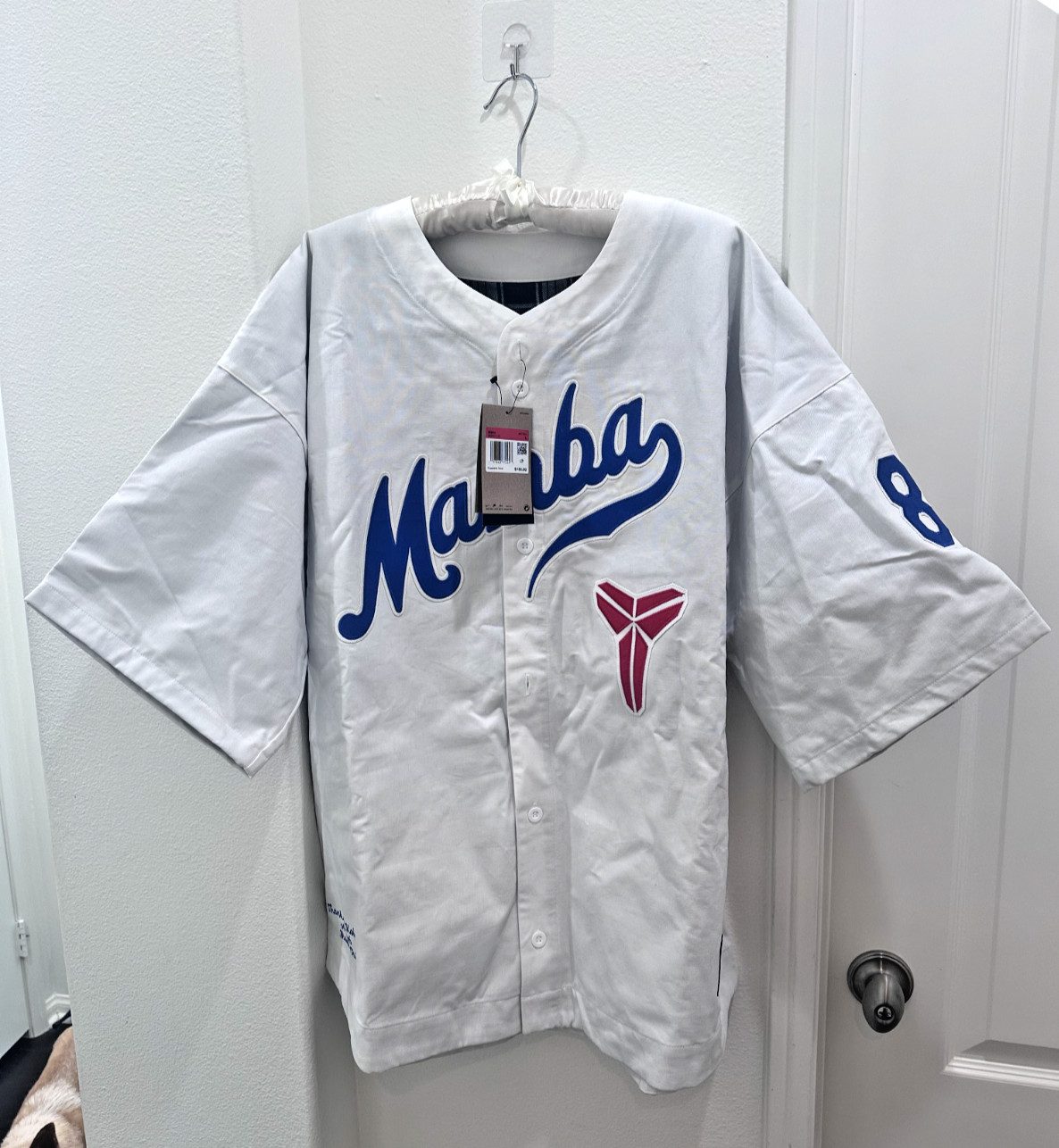 Nike x Kobe Bryant Baseball Jersey (White / Game Royal) IB0007-100 Size L gallery