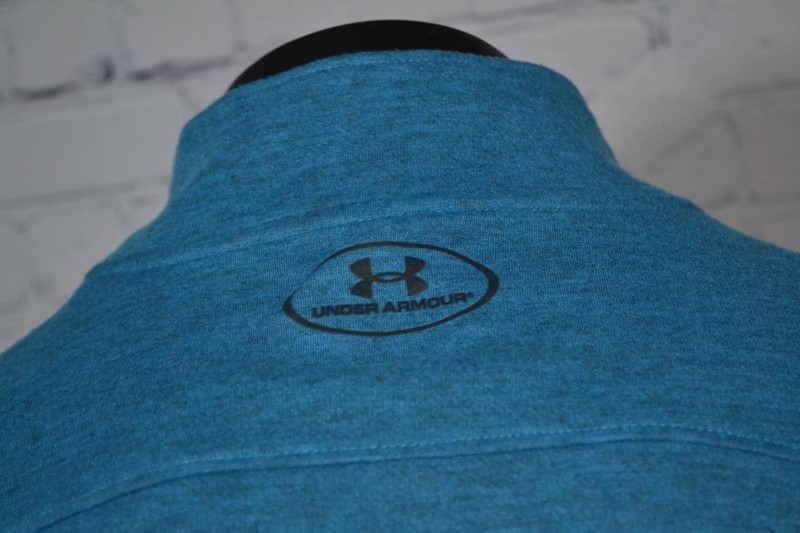 47409-a Under Armour Workout Shirt Pullover Zip Blue Polyester Size 2XL Mens gallery