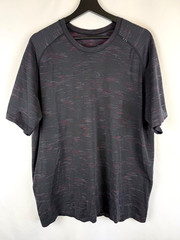 Lululemon Men’s Chroma Check Black Metal Vent Tech Short Sleeve 2.0 Shirt XXL
