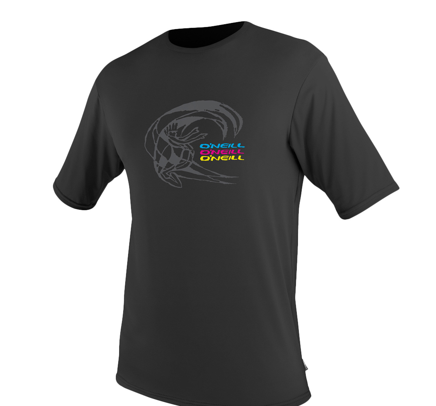 O'Neill Skins Graphic SS Rash Tee (M) Black gallery