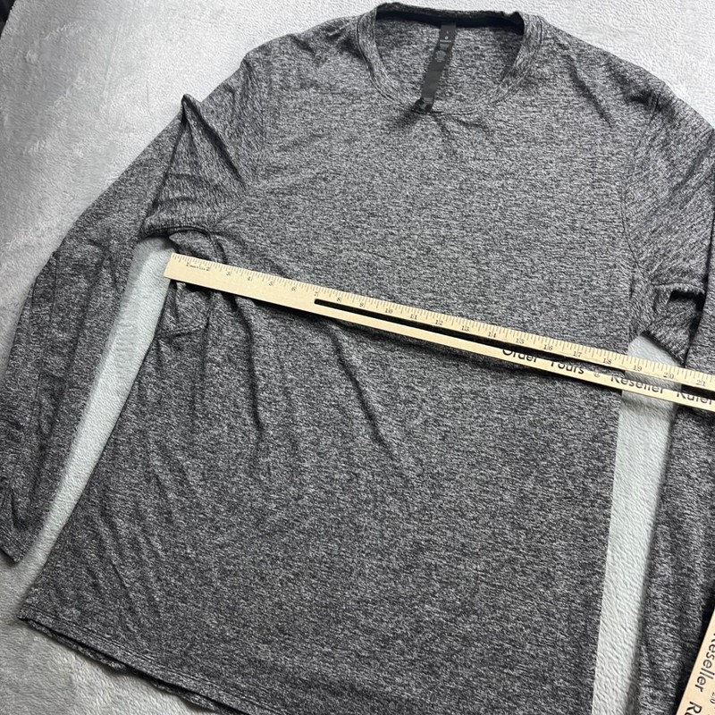 Lululemon Metal Vent Tech Long Sleeve Shirt Mens Large Heathered Grey Black L gallery