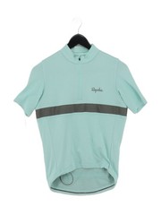 Rapha Men’s T-Shirt S Blue Striped Polyester with Wool, Elastane High Neck Basic