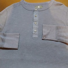 Banana Republic Mens Navy Blue Henley Shirt Sz Large Long Sleeve Cotton Blend B