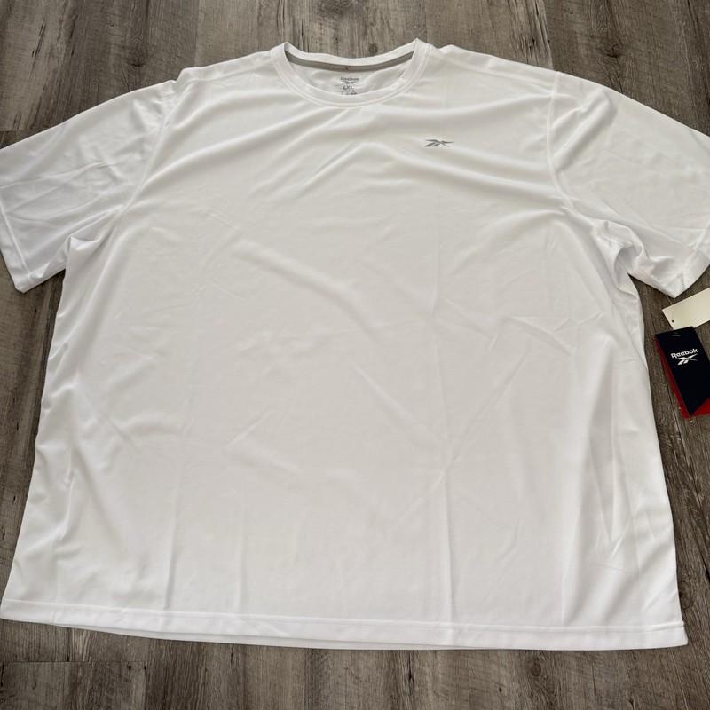 Reebok Speedwick Solid Performance T-Shirt Mens 4XL White Wicking Crewneck NEW gallery