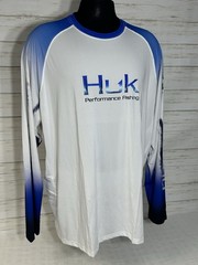 NEW! Huk Men’s Fishing Size 3XL FLARE DOUBLE HEADER LS Sun Shirt UPF Performance