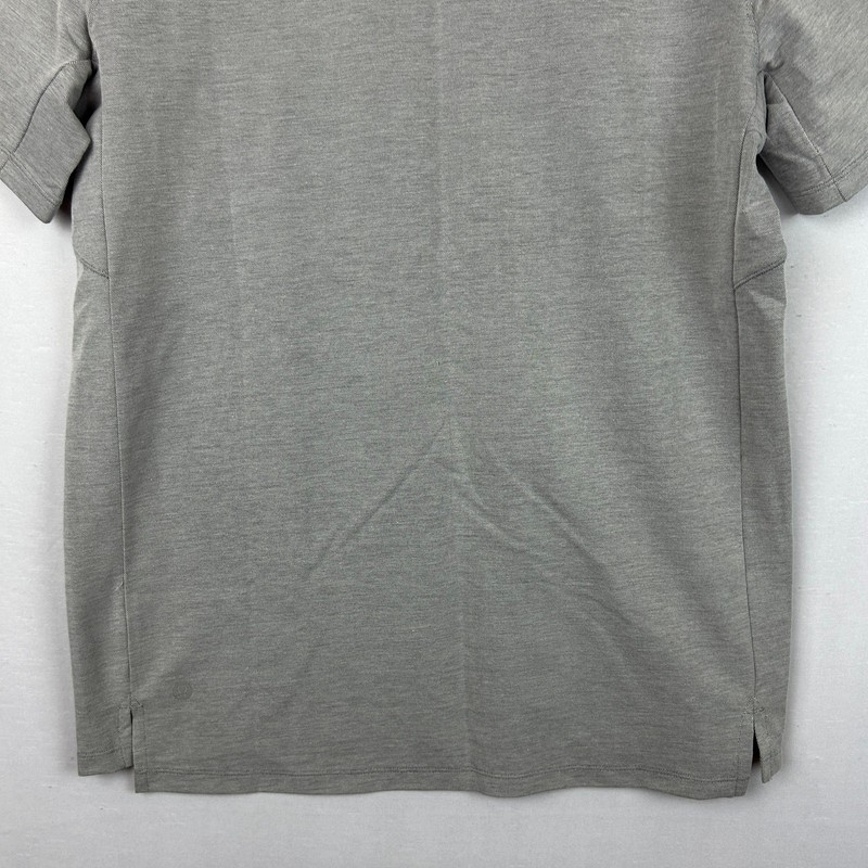 Lululemon Gray Crew Neck Pocket Tee Shirt Short Sleeve Measures Men's M gallery