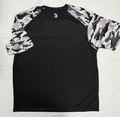 NWOT Lot of 2 Men’s Badger Black Sport Camo Performance T-Shirts 2XL