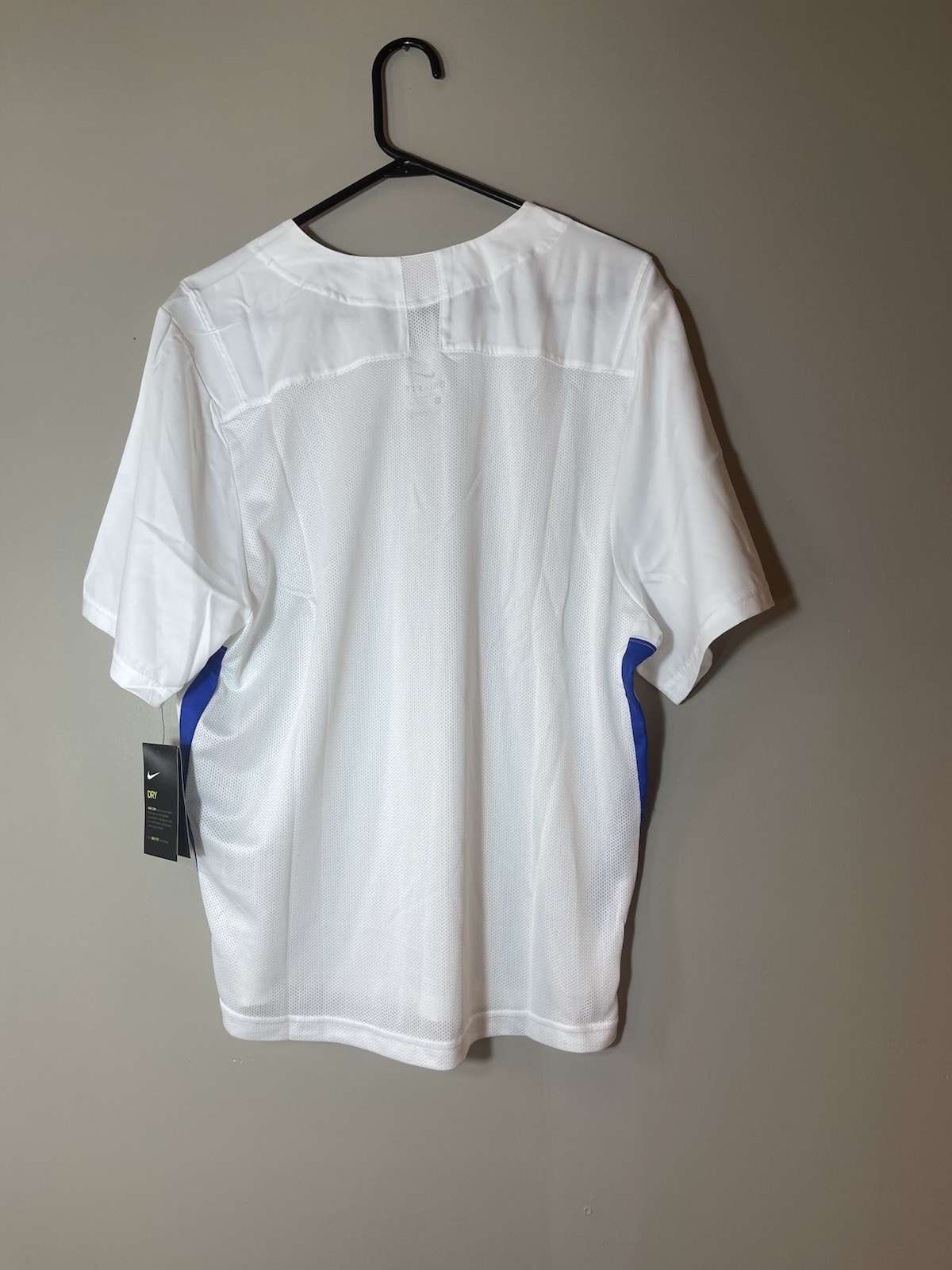 Nike Lacrosse Jersey Men's Shirt Blue Untouchable Speed White/blue Sz S New $55 gallery