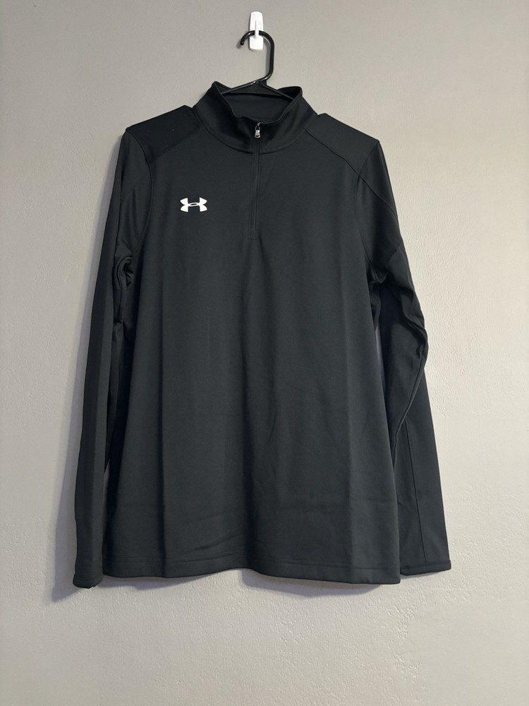 Under Armour HeatGear Pullover Black Men's S Mock Neck 1/4 Zip Long Sleeve