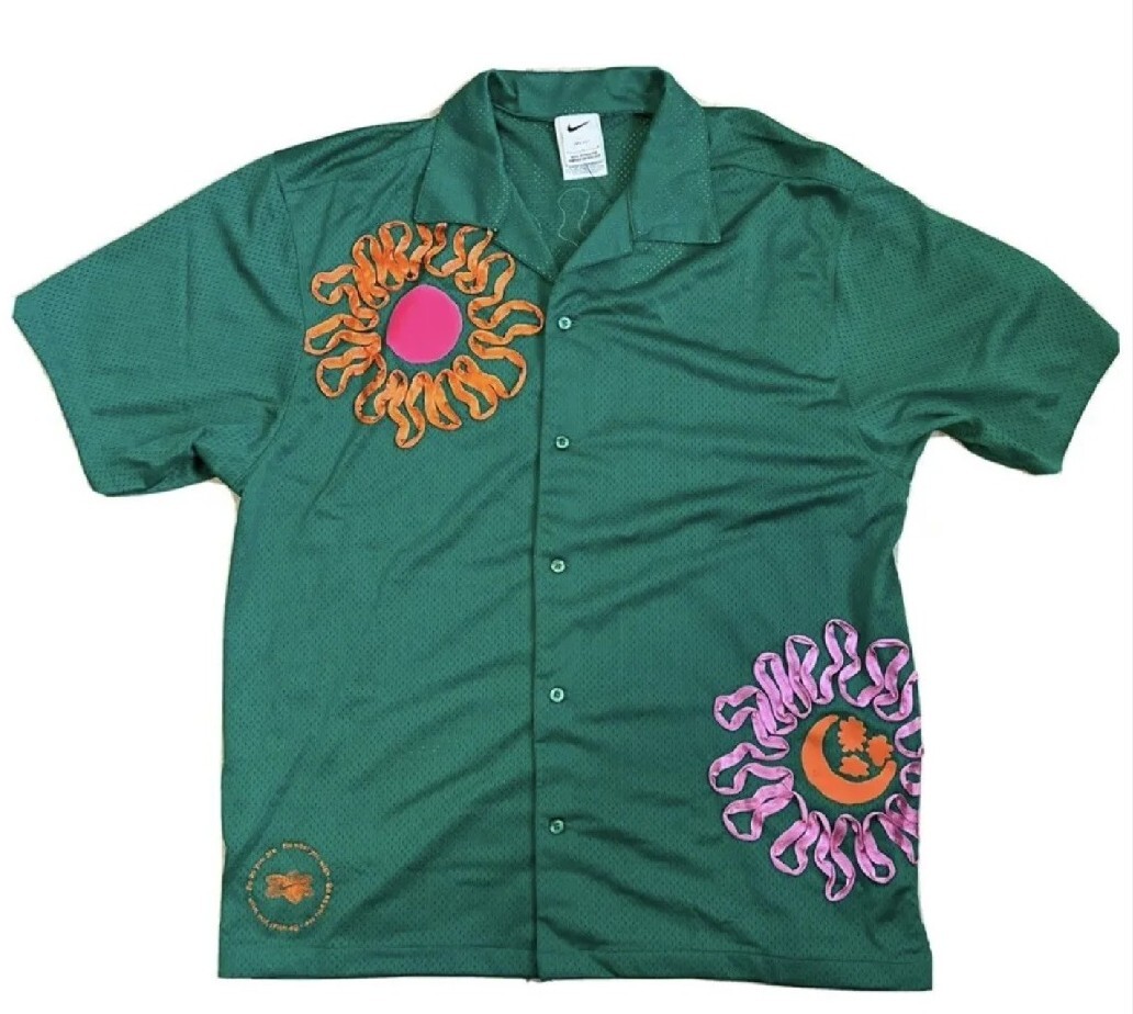 Nike Uphoria Button-Up Mesh Short Sleeve Top Jersey Shirt Mens SZ S DV9676-365 gallery