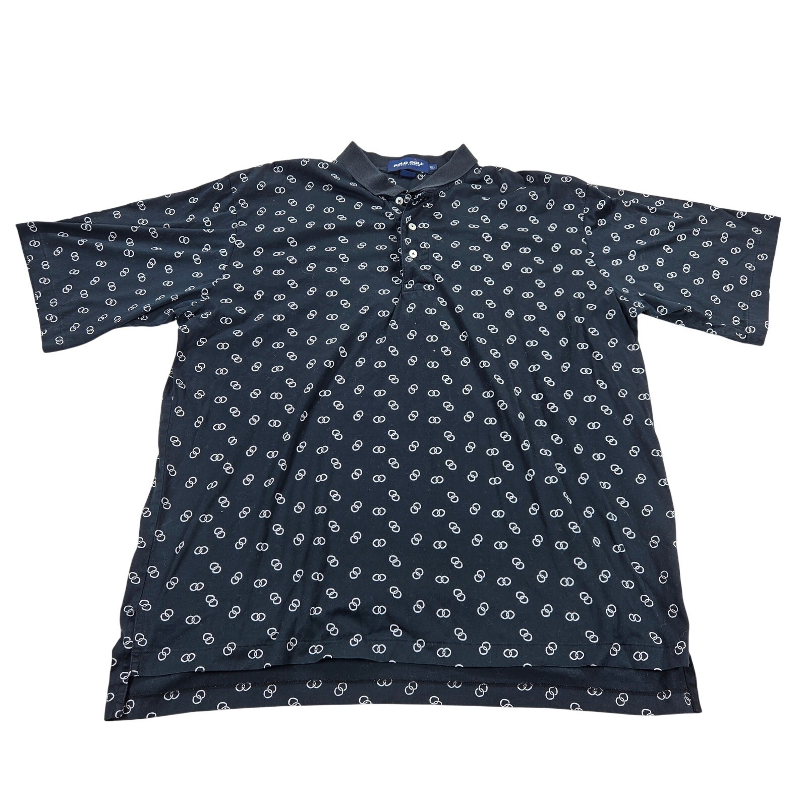 Polo Golf Ralph Lauren Black Short Sleeve Links Printed Polo Men's Size XL gallery