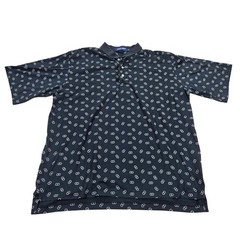 Polo Golf Ralph Lauren Black Short Sleeve Links Printed Polo Men’s Size XL
