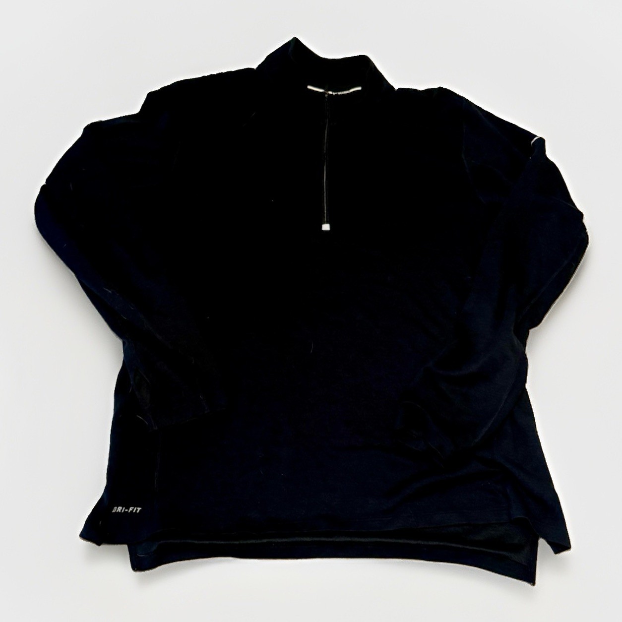 Nike Dri-Fit Element 1/4 Zip Running Top Mens Large Mock Neck Black Pullover gallery
