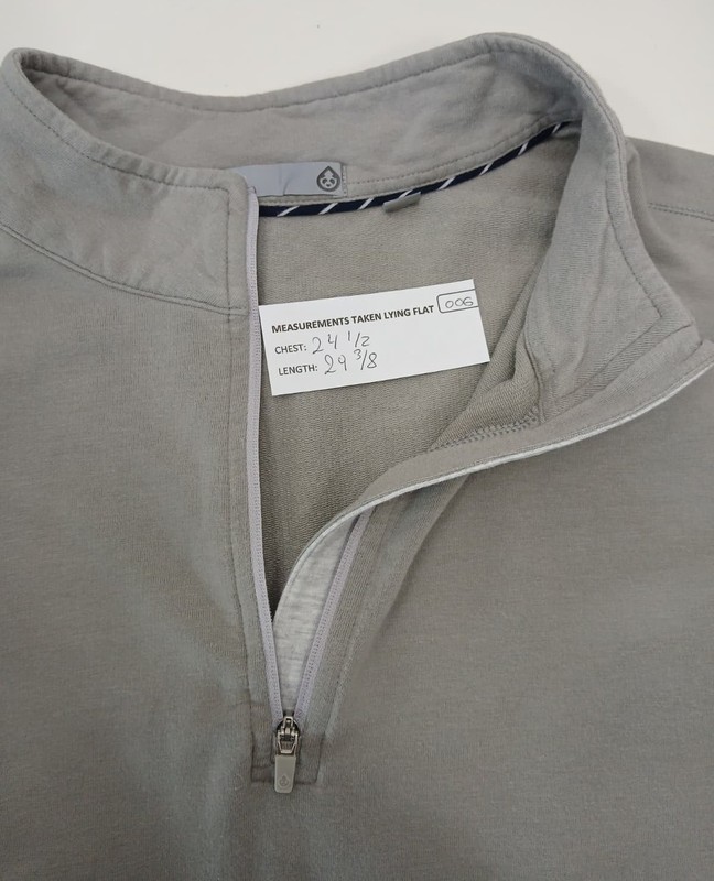 Tasc Performance Pullover Quarter Zip Bamboo Blend Gray Mens Size XL gallery