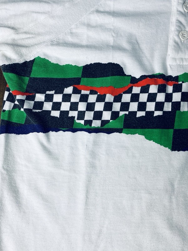 Nike John McEnroe Challenge Court Checkerboard Tennis Polo Shirt Medium Agassi gallery