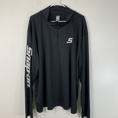 Snap On Tools Mens 2XL XXL Performance 1/4 Zip Black Lightweight Polyester