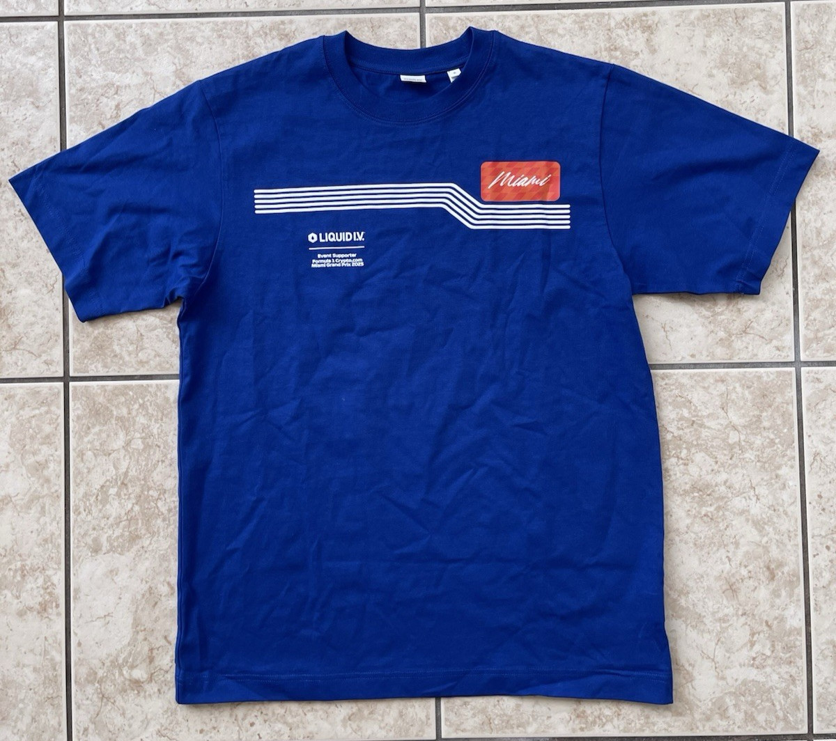Miami F1 Racing Men’s Graphic Short Sleeve Small Blue Liquid IV Auto Sports Tee gallery